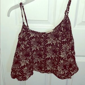 💕Crop top spaghetti blouse with printed fireworks